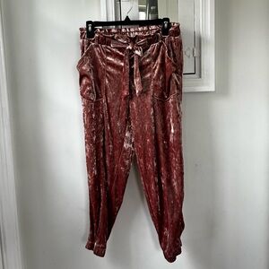 Jolt crushed velvet joggers